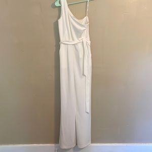 Calvin Klein white jumpsuit, bridal. Size 4